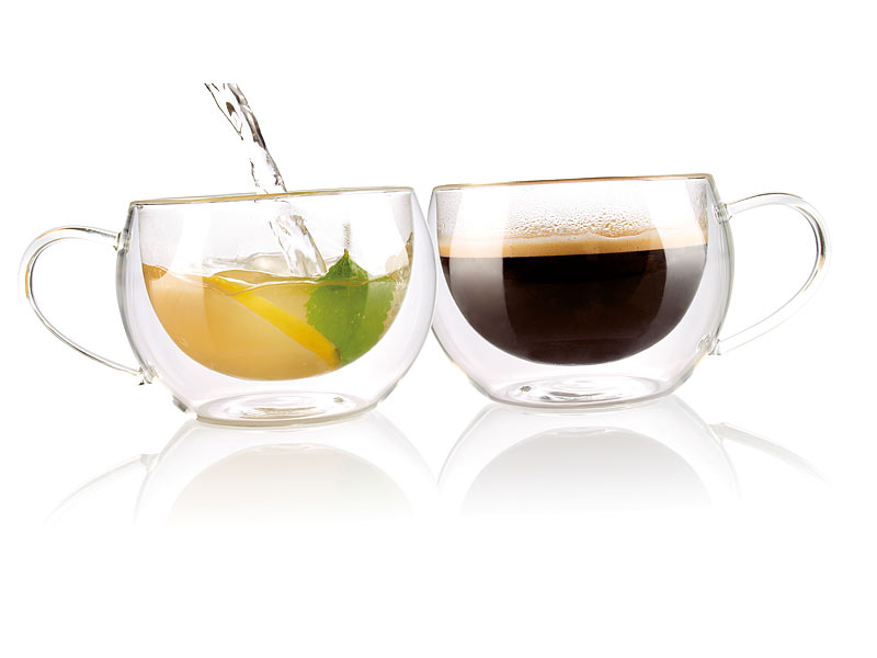 Cucina di Modena Doppelwandiges & 2er-Set Tee-Glas, Kaffee